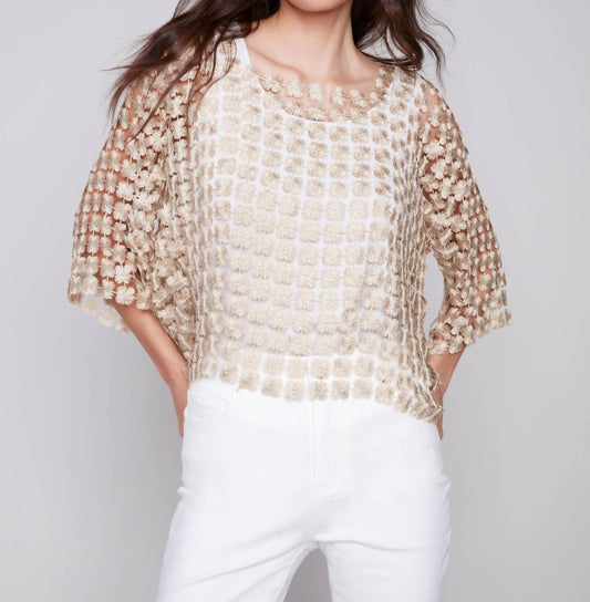 Charlie B - Floral Textured Elegant Blouse