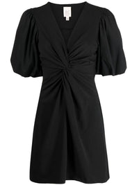 Cinq A Sept - Bette V-Neck Poplin Puff Sleeves Mini Dress
