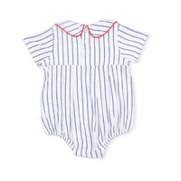 Angel Dear - Kids Baseball Stripe Bamboo Classic Box Pleat Bubble