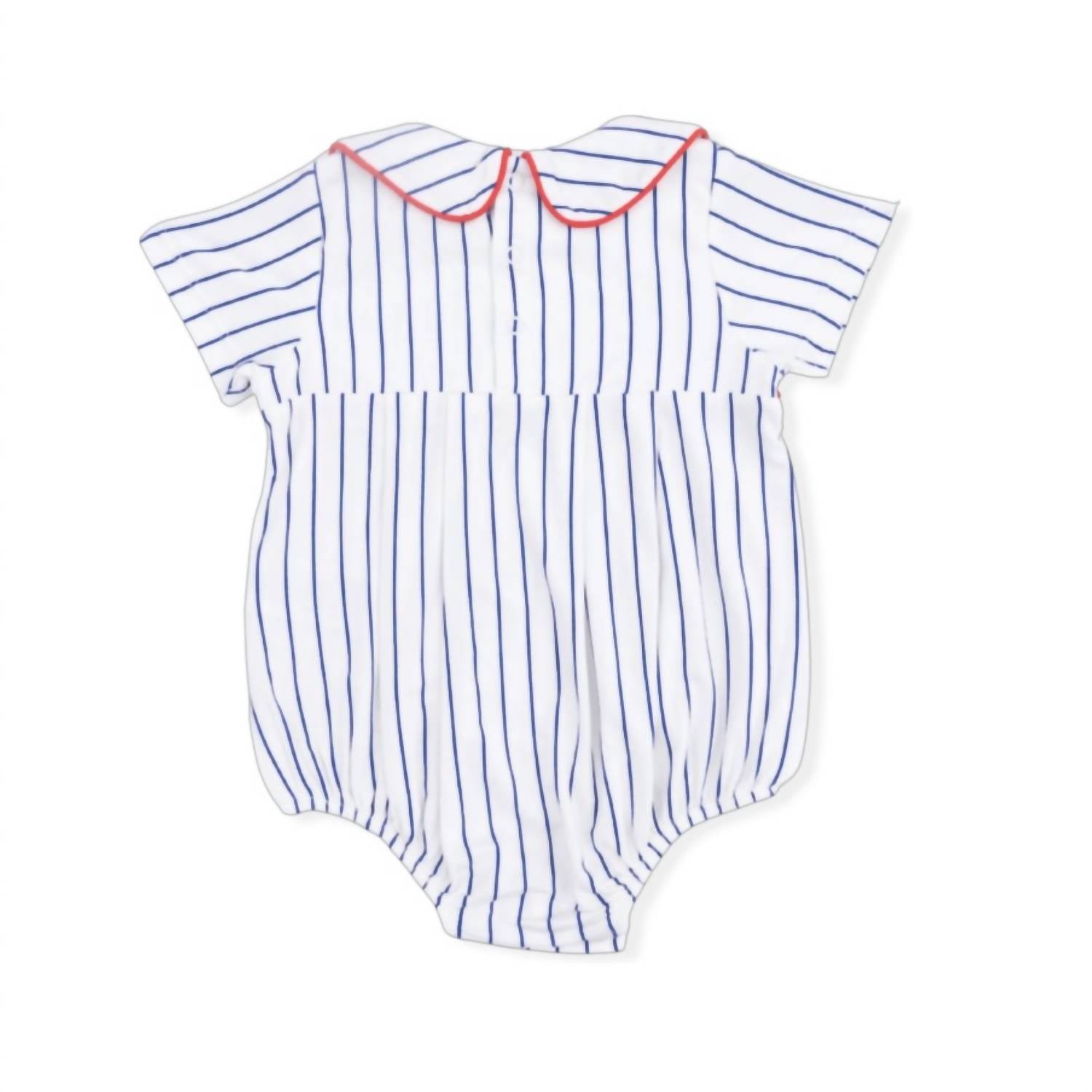 Angel Dear - Kids Baseball Stripe Bamboo Classic Box Pleat Bubble