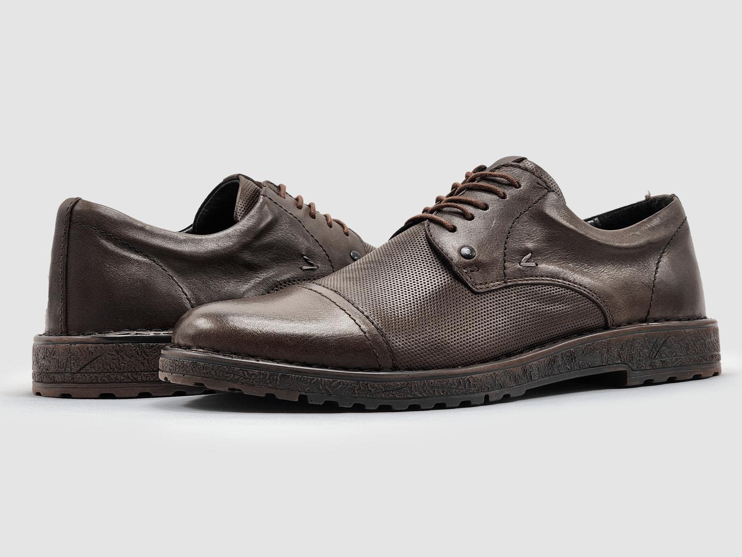 Kcr Group - Men's Derby Toe-cap Leather Dress Shoes