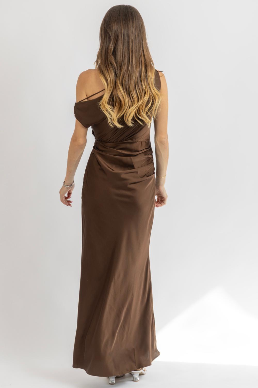Mable - Raven One Shoulder Maxi Dress