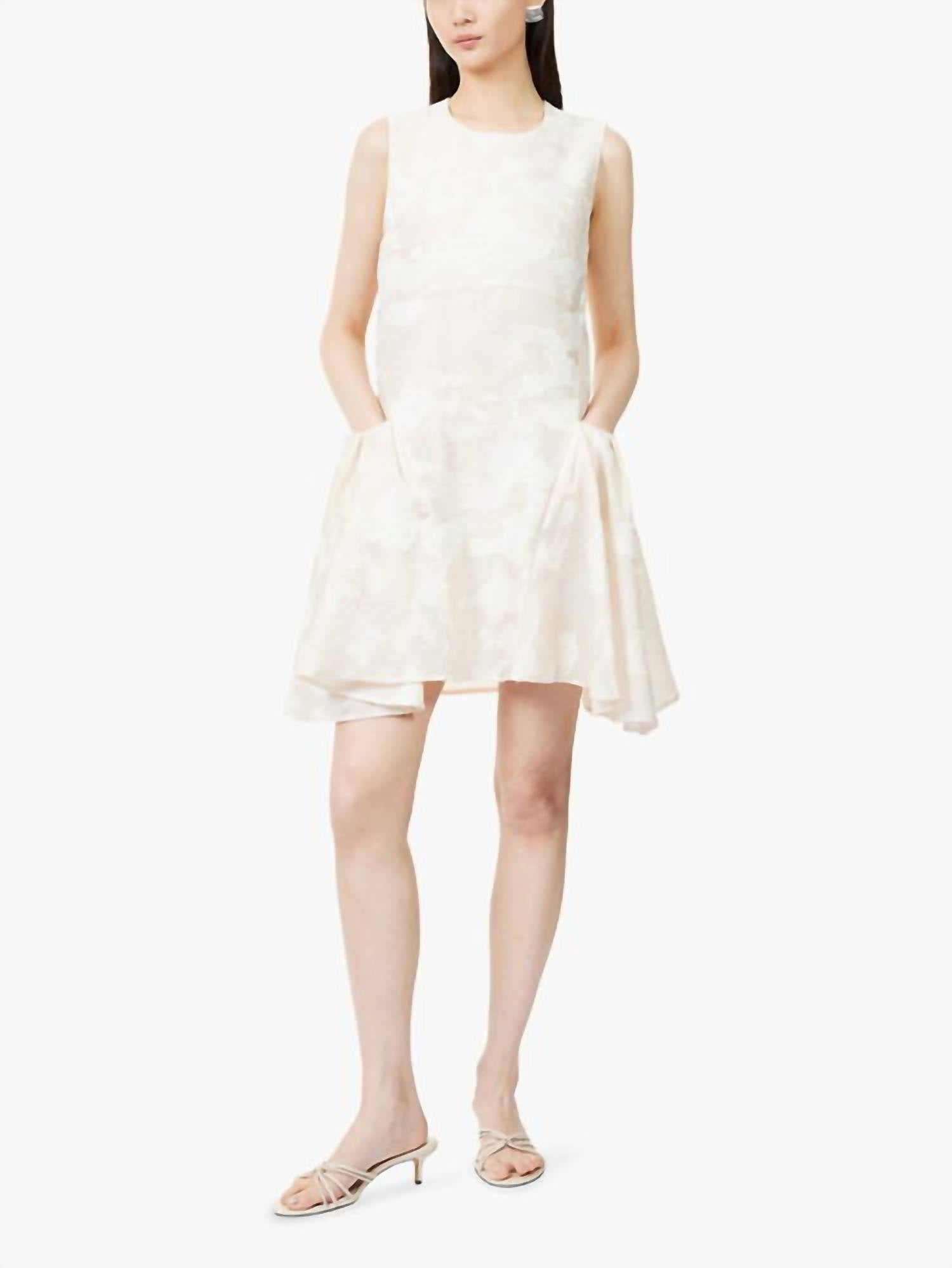 Stine Goya - Romantic Ruffling Sleeveless Mini Dress
