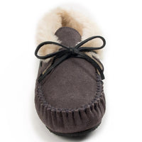 MINNETONKA Women's Chrissy Bootie Moccasins in grey - women's shoe - alternate view