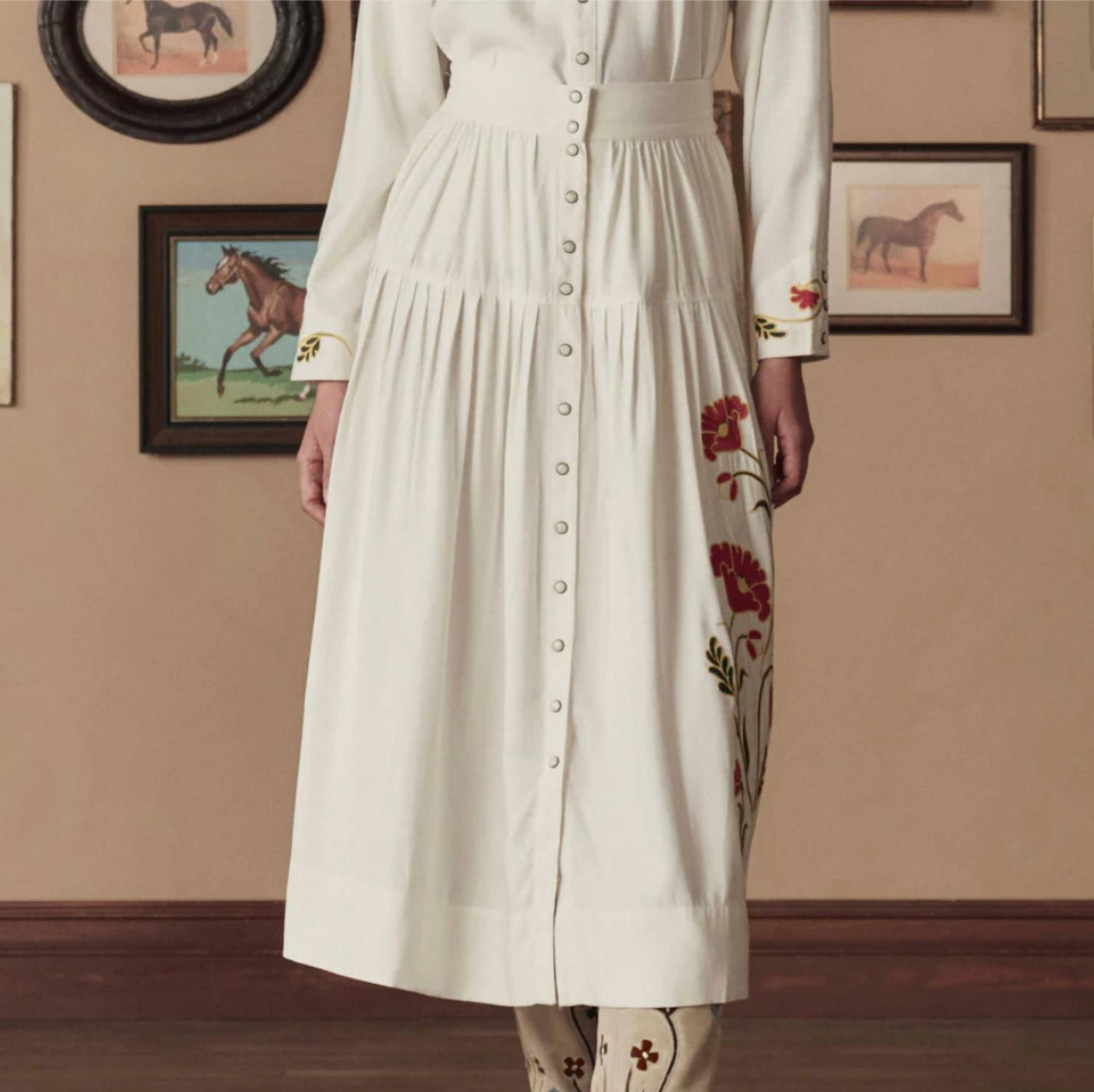 The Great. - Western Embroidered Highland Skirt
