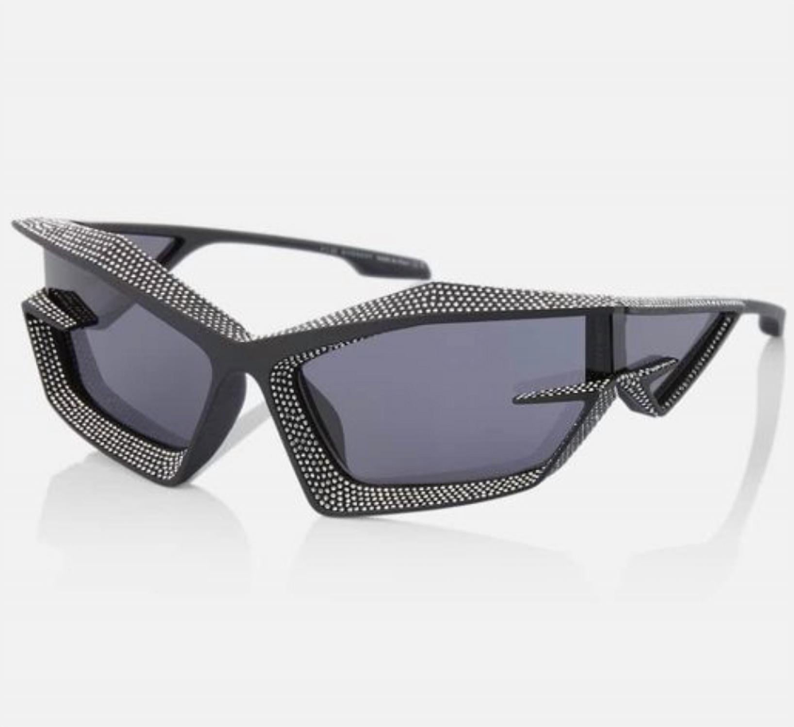 Givenchy - Women's Crystal-embellished Shield Sunglasses