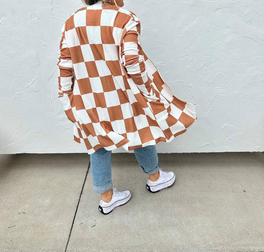 Blakeley - Lola Checkered Print One Size Cardigan