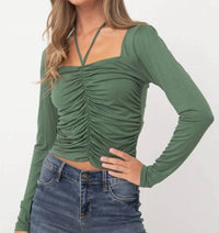 Wasabi + Mint - Hailey Long Sleeve Ruched Top