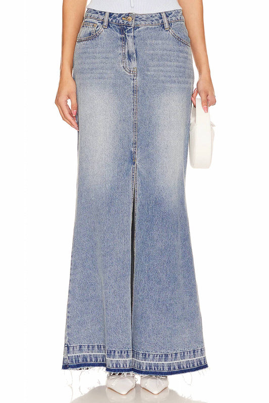 Loveshackfancy - Denim Maxi Risia Skirt