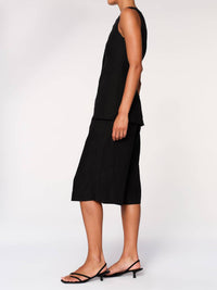 DL1961 - Women's Amalie Button-up Top in black - women's shirt - alternate view