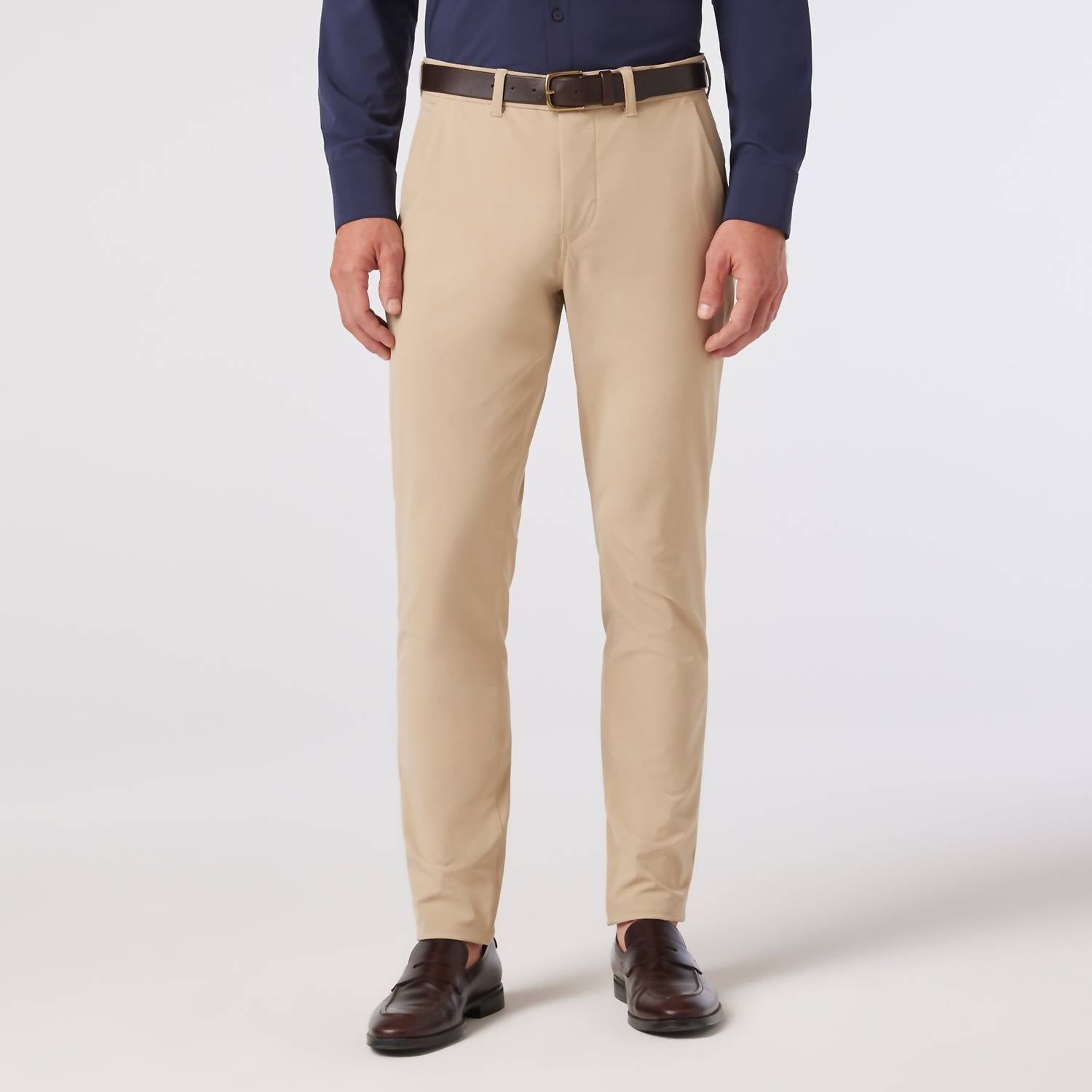 Mizzen + Main Performance Chino Pant in khaki - men's pants