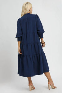 Umgee - Textured Tiered Midi Dress