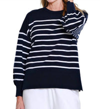 Multiples - Drop Shoulder Crewneck Sweater Top
