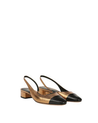 Veronica Beard - Women's Cecile Leather Cap-Toe Slingback Shoes