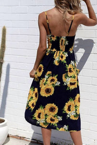 Destash - Sunflower Print Sun Dress