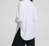 Spanx - Oversized Poplin Button Up Tuxedo Shirt
