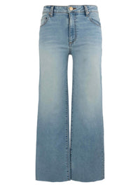 KUT FROM THE KLOTH Charlotte High Rise Culottes With Raw Hem Jeans in block - women's jeans - view 4