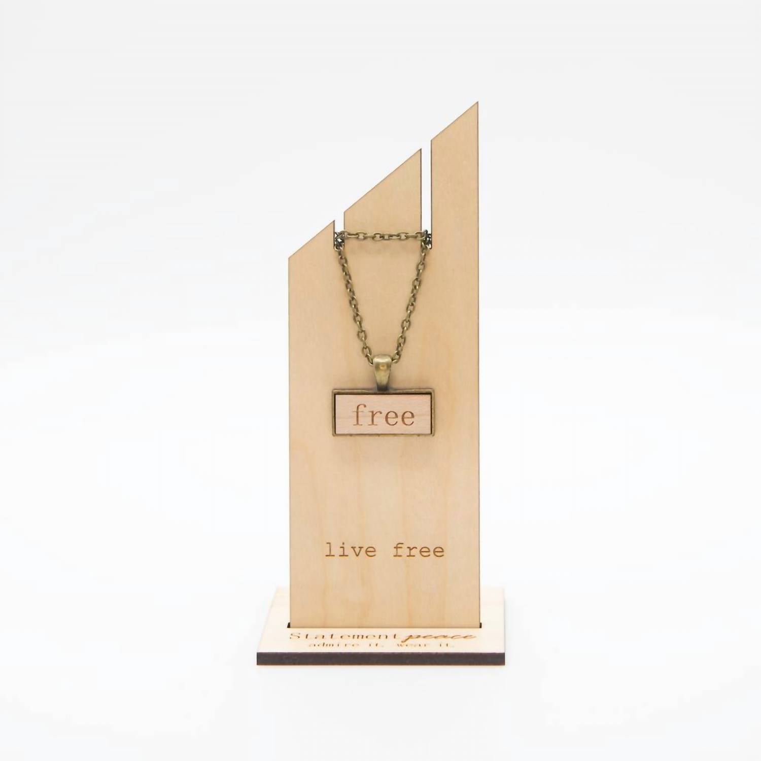 Statement Peace - Women's Live Free Drop Necklace