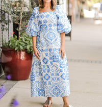 Prosperina Presley Hemmingway Skirt Set in blue - women's skirt - alternate view