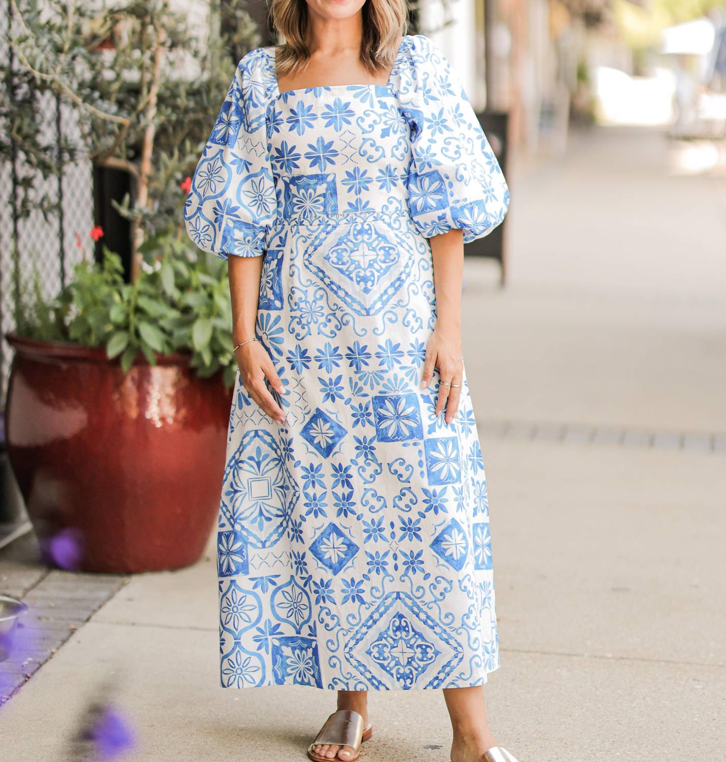 Prosperina Presley Hemmingway Skirt Set in blue - women's skirt - alternate view
