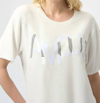 Joseph Ribkoff - Rhinestone Embellished Short Sleeves Top