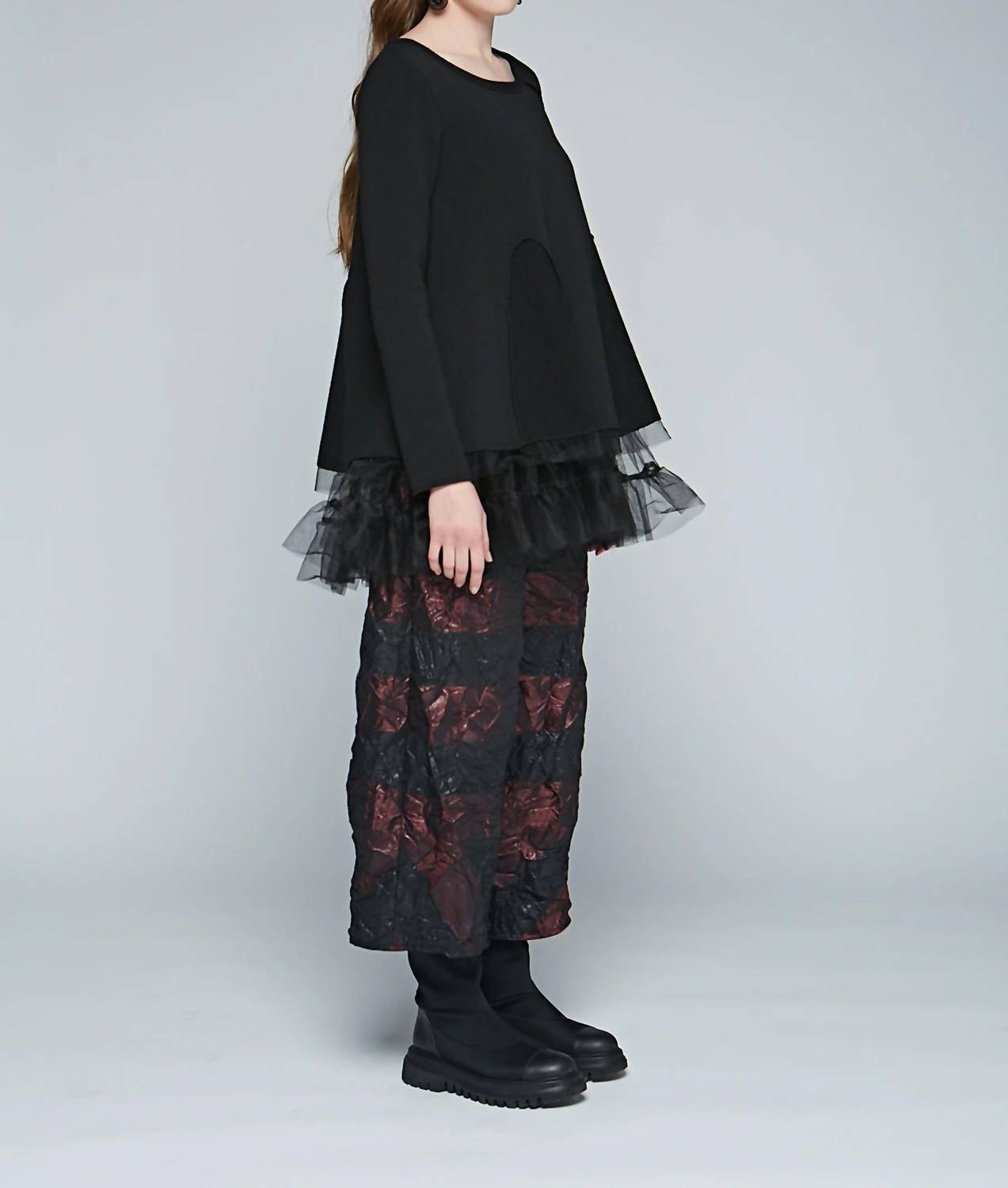 Luukaa - Stripe Wrinkled Pants
