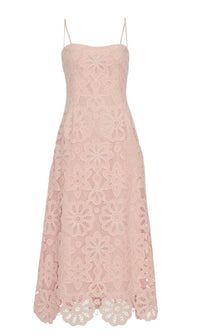 Lela Rose - Women's Floral Lace Midi Dress