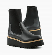 ALL BLACK Women's Flatform Sock Boots in black - women's shoe - alternate view