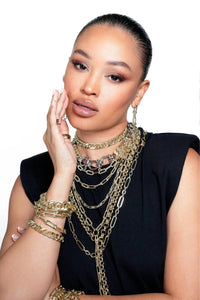 Eklexic - Women's Royal Rolo Chain Lariat Necklace