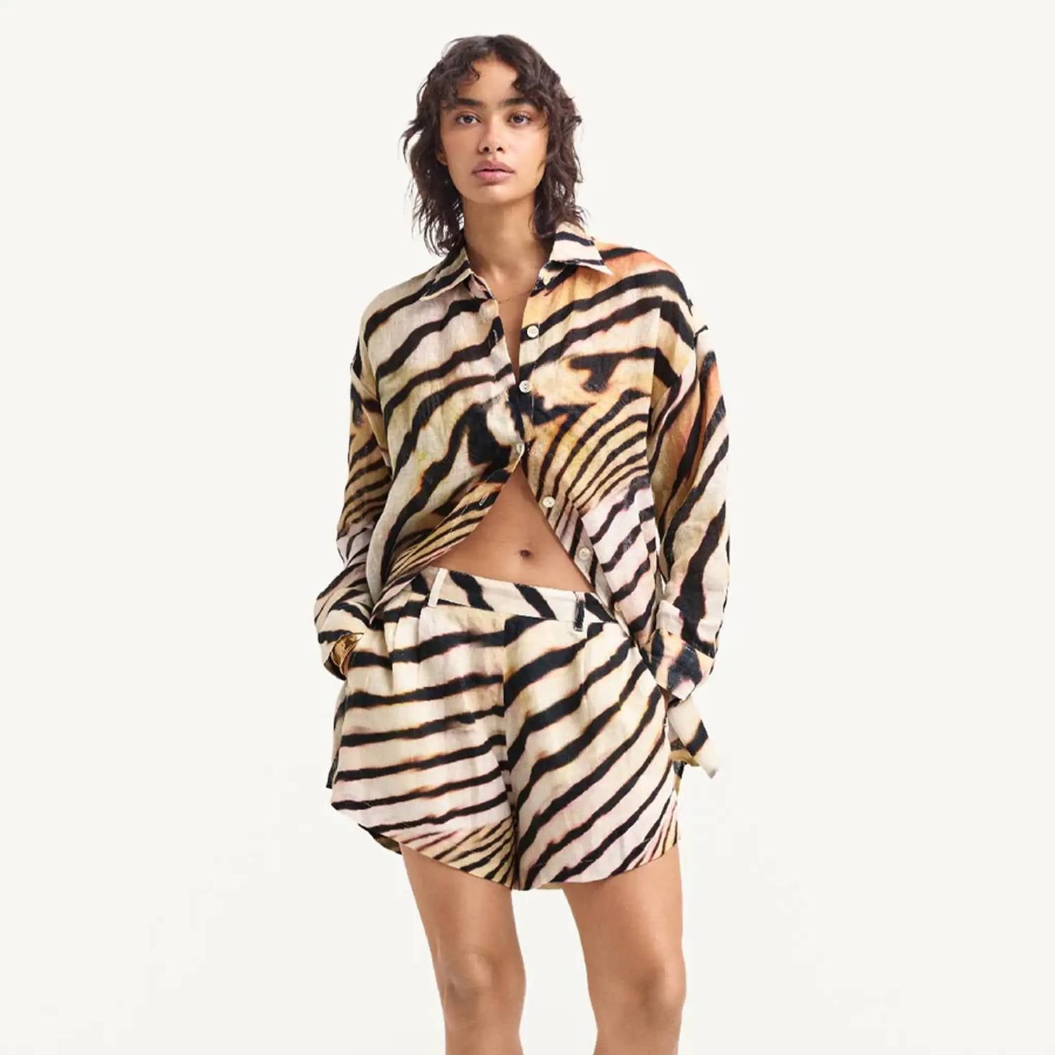 Vitamin A - Playa Linen Boyfriend Shirt