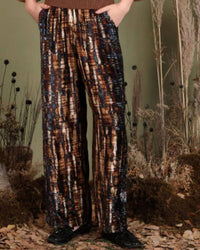 '-bl^nk- Lerivina Straight Leg Trouser in brown - women's pants - detail view