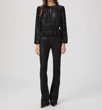 Paige Vilma Long Sleeve Top in black - women's blouse - view 5