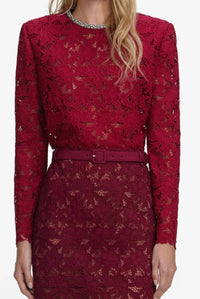 Self-Portrait - Lace Crystal Trim Top