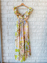 Zimmermann - Pop Ruffle Sleeve Midi Dress