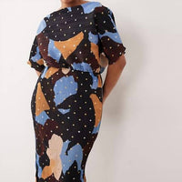 Never Fully Dressed - Mara Tilly Off Shoulder Plisse Maxi Dress