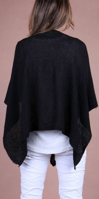 GIGI MODA Mantello Wrap in black - women's scarf - alternate view