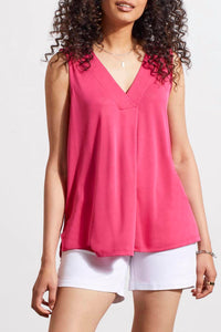 Tribal - Front Pleat V-neck Modal Top