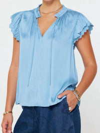 Current Air - Double Flutter Eyelet Edge Blouse