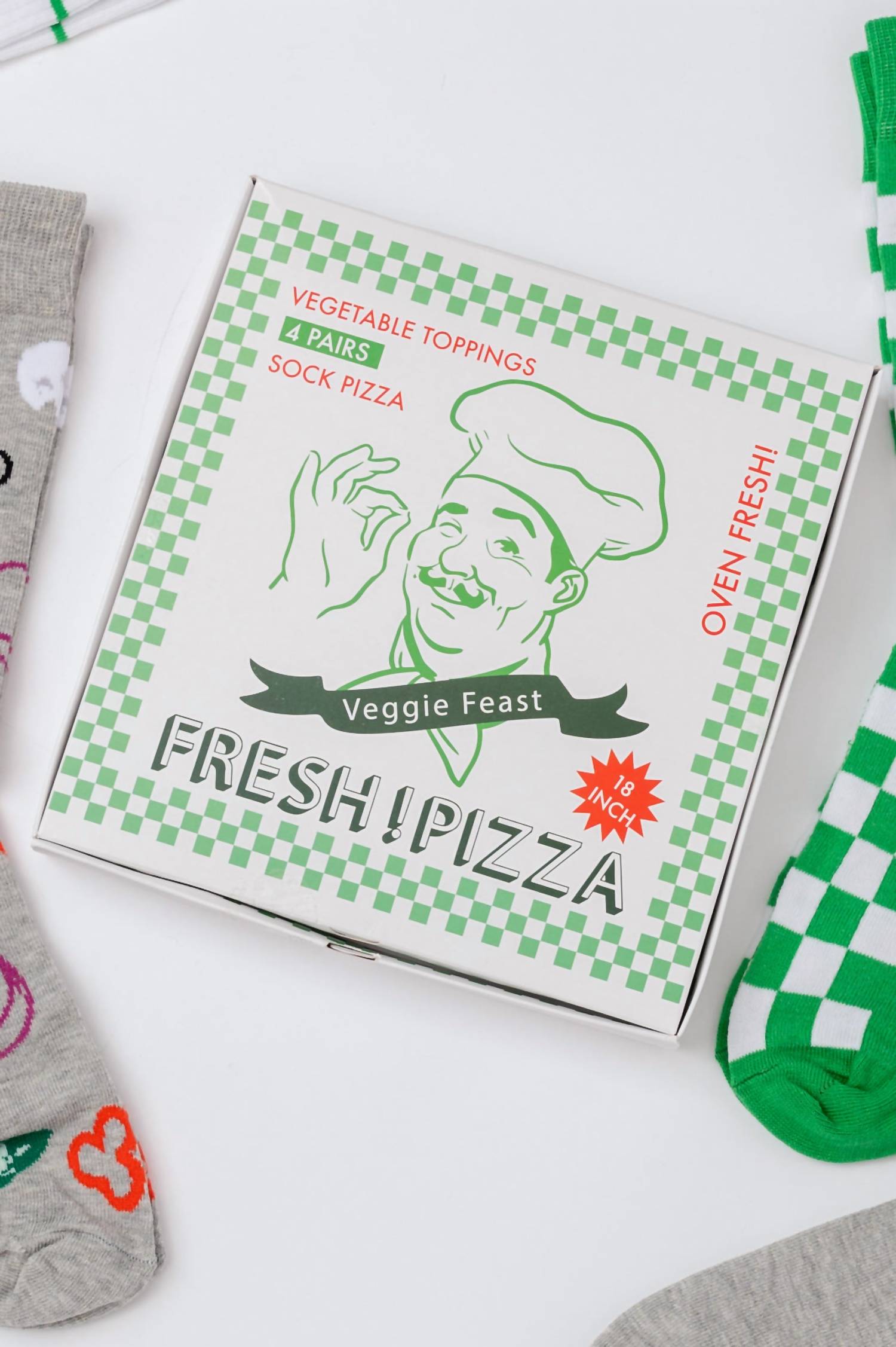 123 Amore - Women's Veggie Pizza 4-Set Sock