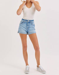 Cello - CUFFED High Rise Denim Shorts