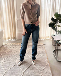 The Garment Como Cropped Cardigan in truffle - women's cardigan - view 4