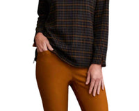 Tribal - Cowl Neck Top With Zipper Accent