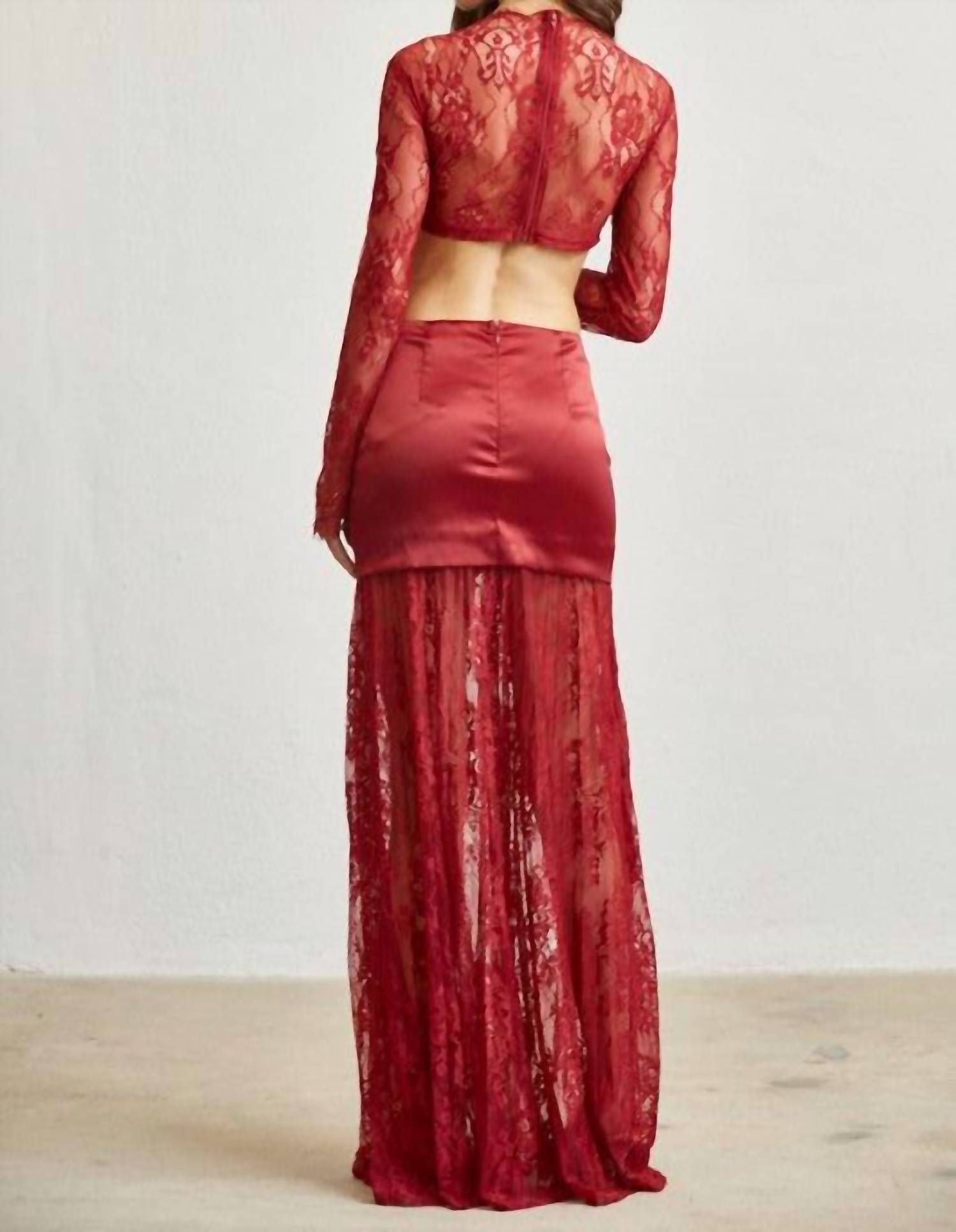 Blithe Amara Dress in red - women's skirt - alternate view