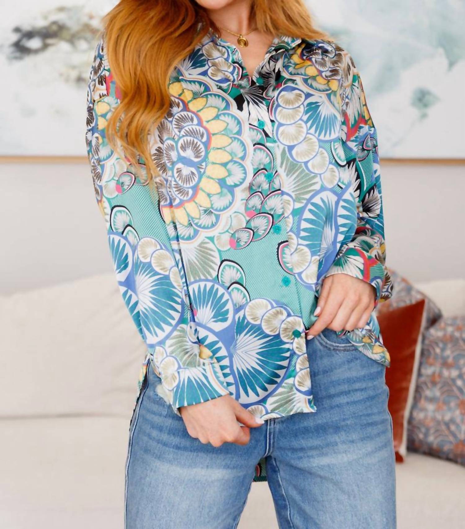 Jodifl - Mix Print Blouse - Plus