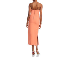BARDOT Eleni Midi Dress in orange fiz - women's dress - detail view