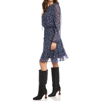 Karen Kane - Lauralee Long Sleeve Tiered Floral Print Dress