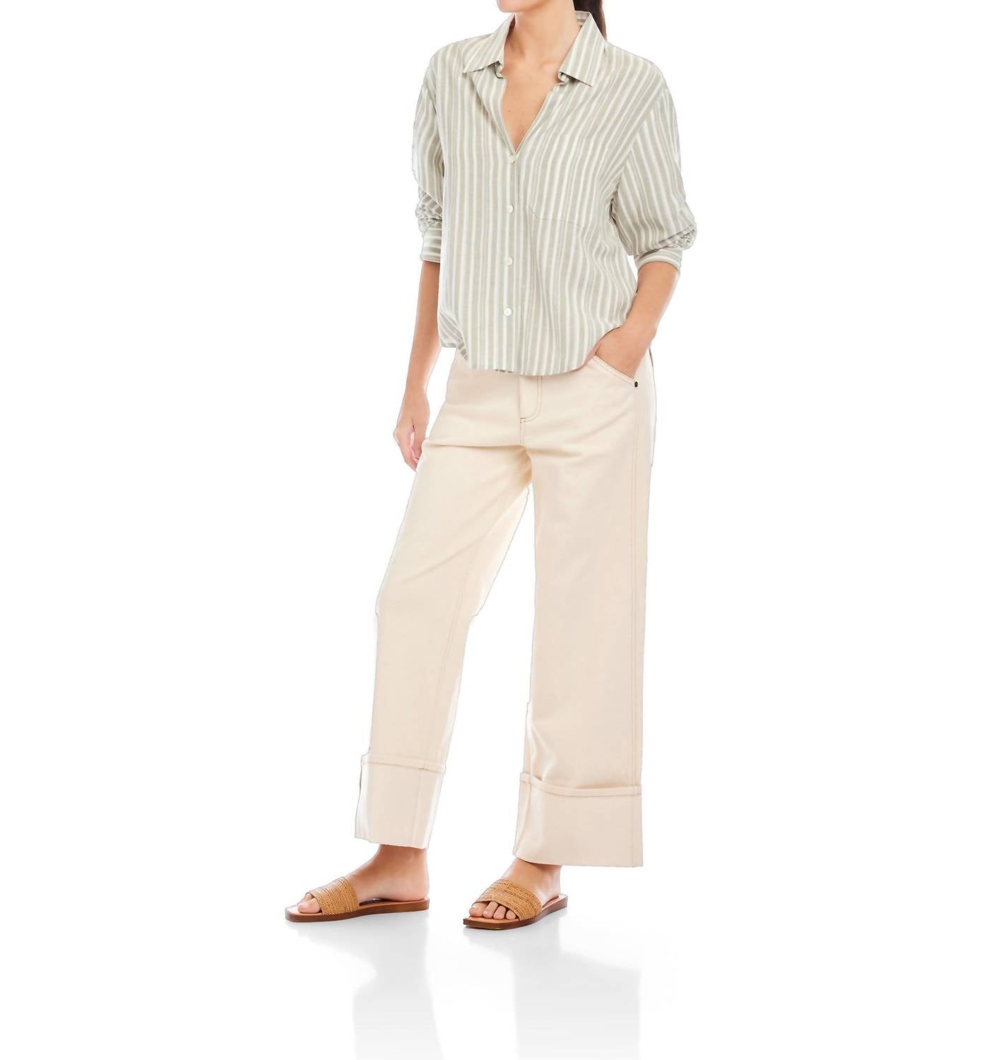 Fifteen Twenty - Leighton Ruched Sleeve Shirt