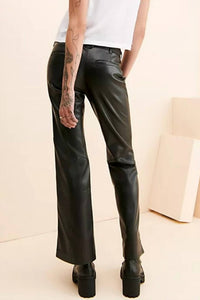 Free People Love Language Low Rise Slim Pants in black - women's jeans - detail view