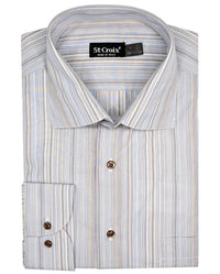 St. Croix - Men's Micro-stripe Tonal long sleeve Woven Shirt