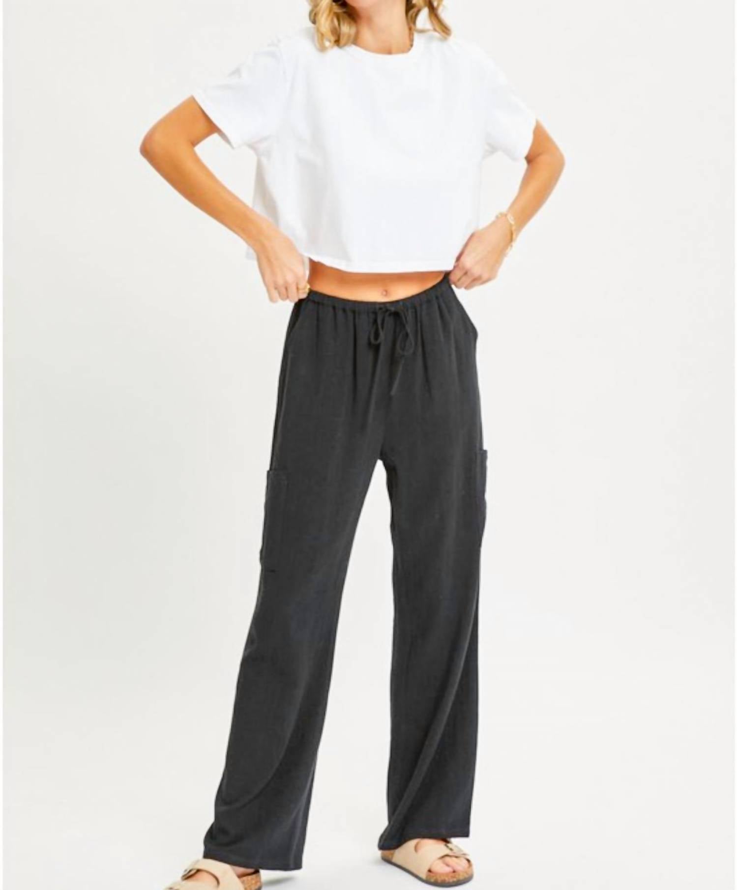Sweet Lovely By Jen - Noe Pull-on Wide Leg Pants